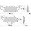 BRZDOVÉ DOŠTIČKY SBS PREDNÉ SUZUKI GSF BANDIT 600 2000-2004 GSX 750 98-08
