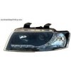 Predné svetlá (lampy) čierne + DRL denné svietenie Audi A4 -- rok výroby 2001-04
