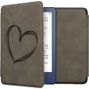 Puzdro KW Mobile - Brushed Heart - KW5999001 - pre Amazon Kindle 2022 - šedé (KW Mobile obal na Amazon Kindle 2022, flip, Brushed Heart, šedej + záruka 3 roky + darčeky zadarmo)