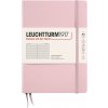 Leuchtturm 1917 Notes linkovaný v tvrdej väzbe A5 251 listov púdrová ružová