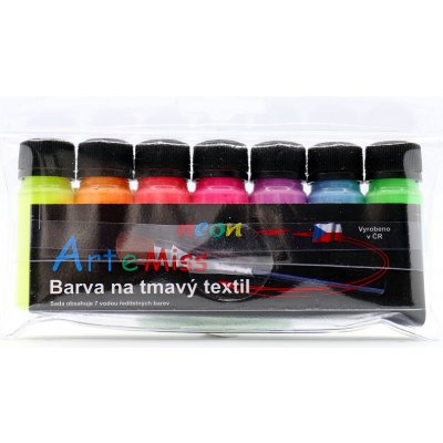 Artemiss Sada textilných farieb na tmavý textil neónové odtiene