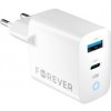 Rýchlonabíjačka do siete Forever GaN TC-06-65AC PD QC 1x USB-C 1x USB 65W biela GSM171397