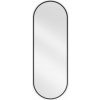 Mexen Loft, oválne kúpeľňové zrkadlo 100 x 35 cm, farba rámu čierna matná, 9851-100-035-000-70