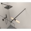 Erga Paris, stabilizačná vzpera pre sprchové zásteny s hrúbkou skla 8mm, dĺžka max. 150cm, čierna matná, ERG-V02-PARIS-BAR-BK