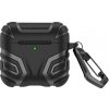 AppleMix Puzdro pre Apple AirPods 4 - Karabínka - Odolné - Gumové - Čierne