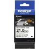 Brother HSe-251E Pro Tape, 21 mm x 1.5 m, čierna tlač / biely podklad , originálna páska