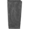 Kvetináč štvorcový Prosperplast čierny sivý 11,4 l 19,5 cm