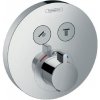Hansgrohe Shower Select - Termostatická batéria pod omietku na 2 spotrebiče, chróm 15743000