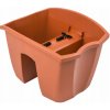 Nohel garden Truhlík CROWN na zábradlí plastový terakota 24x28cm
