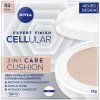 Nivea Hyaluron Cellular Filler 3v1 pečující tónovací krém make-up v houbičce 03 Tmavý 15 g