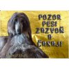 Pozorpes.sk, výstražná tabuľka (Afgánsky chrt)