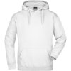 James & Nicholson Mikina JN 47 s kapucí COT02004700101-white S Bílá