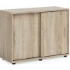 BASIC Policová skriňa , posuvné dvere bez zámku, 100x40x75,3cm, dub Sonoma