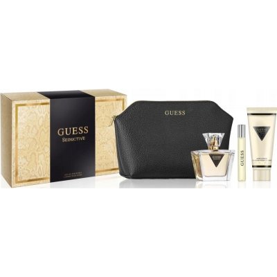 Guess Seductive toaletná voda pre ženy 75 ml + telové mlieko 100 ml + toaletná voda 15 ml + kozmetická taška darčeková sada