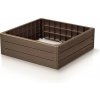 Vyvýšený záhon BASE WOODY rustikálna tehlová, 75,6 x 25 x 75,6 cm