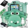 Digitálny fotoaparát ZeeTech Digitálny fotoaparát pre deti 40 Mpx kamera žabka zelená