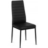 Dobse Koženková jedálenská stolička NARIS, čierna