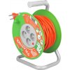 ECO LINE predlžovačka, oranžová, 20m, 4x2 + Z, 10A, 230W, kábel 3x1mm H05VV