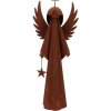 daan kromhout Hrdzavý antik plechový anjel s hviezdičkou Rusty Angel - 16*9*38 cm - daan kromhout