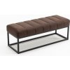 LuxD Dizajnová lavica Halle 110cm antik hnedá