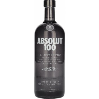 Absolut 100 50% 1 l (čistá fľaša)