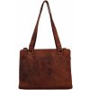 Dámska kožená kabelka cez rameno hnedá - GreenWood Hamid hnedá