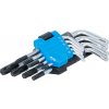 BGS 809 | Sada zahnutých kľúčov | krátke | T-profil (pre Torx) s otvorom T10 - T50 | 9-dielna