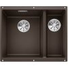 Blanco Subline 340/160-U, silgranitový drez pod pracovnú dosku 555x460x190 mm, drez vľavo, 1,5-komorový, tmavá hnedá, BLA-523557