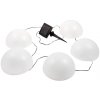 Ecolamp by eLight Exteriérové solárne svietidlo Hemi, 5x biele plastové tienidlo