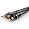 Sommer Cable HBP-3SC2-0300 audio prepojovací kábel [1x jack zástrčka 3,5 mm - 2x cinch zástrčka] 3.00 m čierna; HBP-3SC2-0300