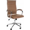 Kancelárska stolička Mollis pravá koža, svetlohnedá