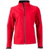 James & Nicholson (Daiber) Dámska softshellová bunda 2v1 JN1121 - Červená / čierna | L