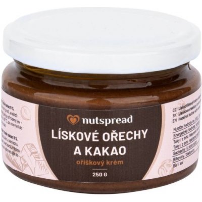 Nutspread Krém z pražených lískových orechov s kakaem 250 g