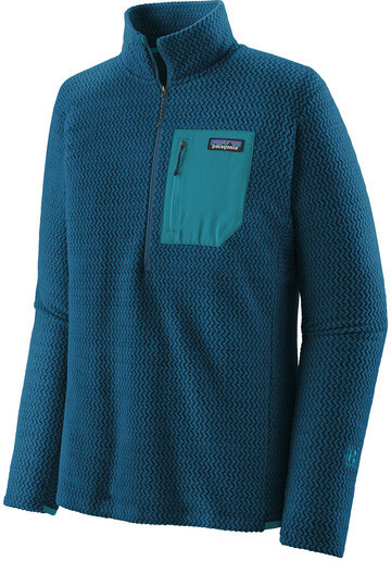 Pentagonia Mikina R1 Air Zip Neck pánská lagom blue