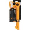Malá sekera Fiskars X13, ultraľahká turistická sekera s brúskou