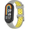 Silikónový dierkovaný remienok pre Xiaomi Smart Band 8 - Sivožltý