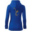 Volejbal zlatá - Mikina dámska trendy zipper s kapucňou - L ( Kráľovská modrá )