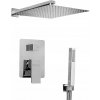 Podomietková sprchová batéria INEA strieborná s dažďovou sprchou 20x20 cm