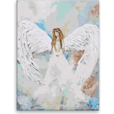 Maľovanie podľa čísel Anjel so svätožiarou