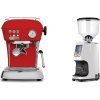 Ascaso Dream ONE, Love Red + Eureka Atom Specialty 65, white