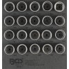 Náraďový modul 1/6 - BGS109557 Nástrčné hlavice 17 mm pre bezpečnostné skrutky kolies Opel/Vauxhall (typ B) (Sada 20 dielov) (BGS109557)