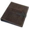 Kožený diár A5 hnedá tmavý semiš