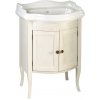 Sapho Retro skrinka 60x45x93 cm kúpeľňová skrinka pod úmývadlo stojaca biela 1684