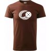 Florbal lopta - Klasické pánske tričko vyššej gramáže - 3XL ( Čokoládová )