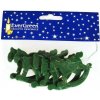 EverGreen Vianočná ozdoba plstený koník, zelená, 6 ks, výška 5 cm