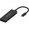 USB Hub AlzaPower FlatCore USB-C (M) na 4× USB-A 3.0 (F) čierny (APW-HCCF4A3B)