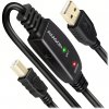 Axagon ADR-210B USB 2.0 A-M -> B-M aktivní propojovací / repeater, 10m