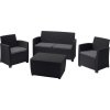 ALLIBERT MIA SET WITH CUSHION BOX antracit/sivá (231616)