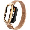 Magnetický kovový náramok pre Xiaomi Band 8 - Ružovo zlatý
