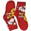 CoolSanta Detské vianočné bavlnené ponožky červené